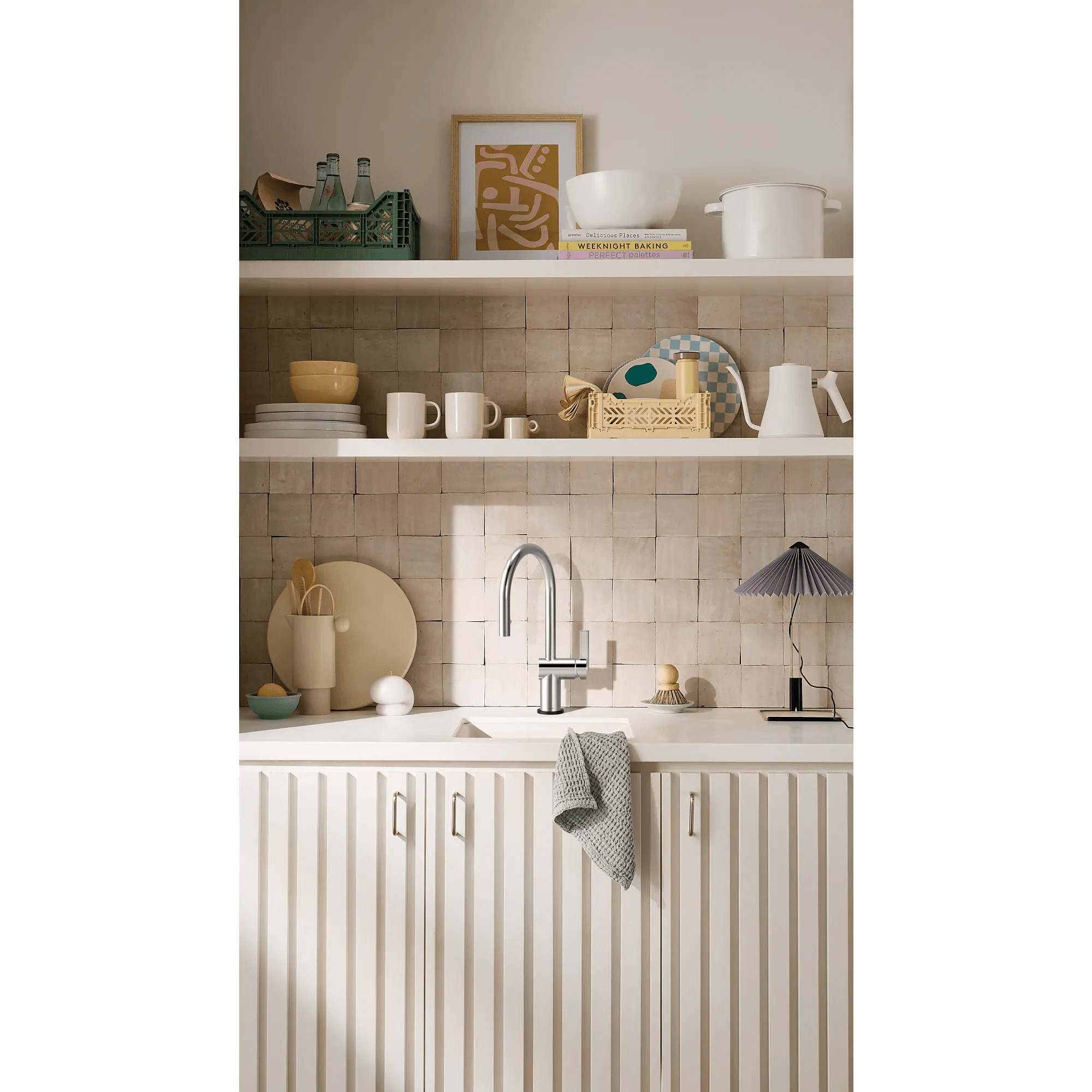 Llave de cocina Moen Cia 7622 instalada en cocina