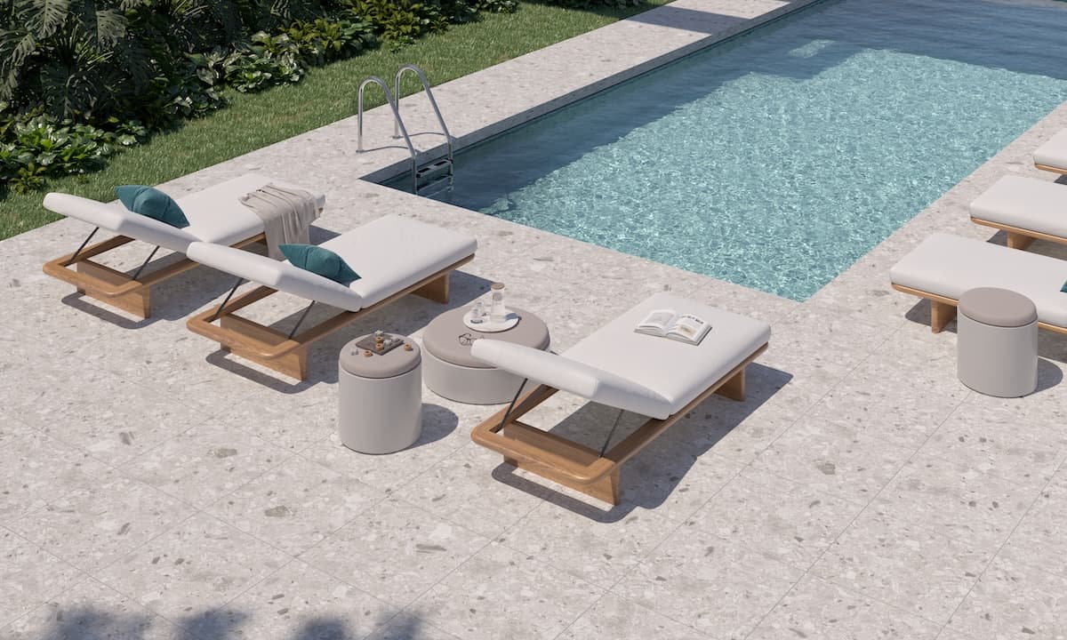 Exterior con piso Terrazo Paver de Cesantoni