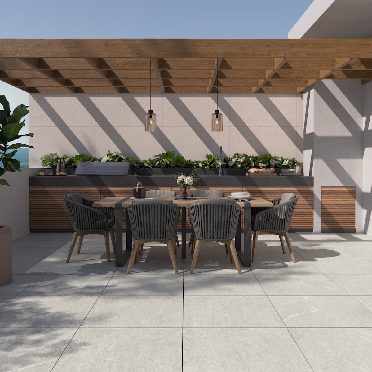 Exterior con piso Kiel Paver de Cesantoni