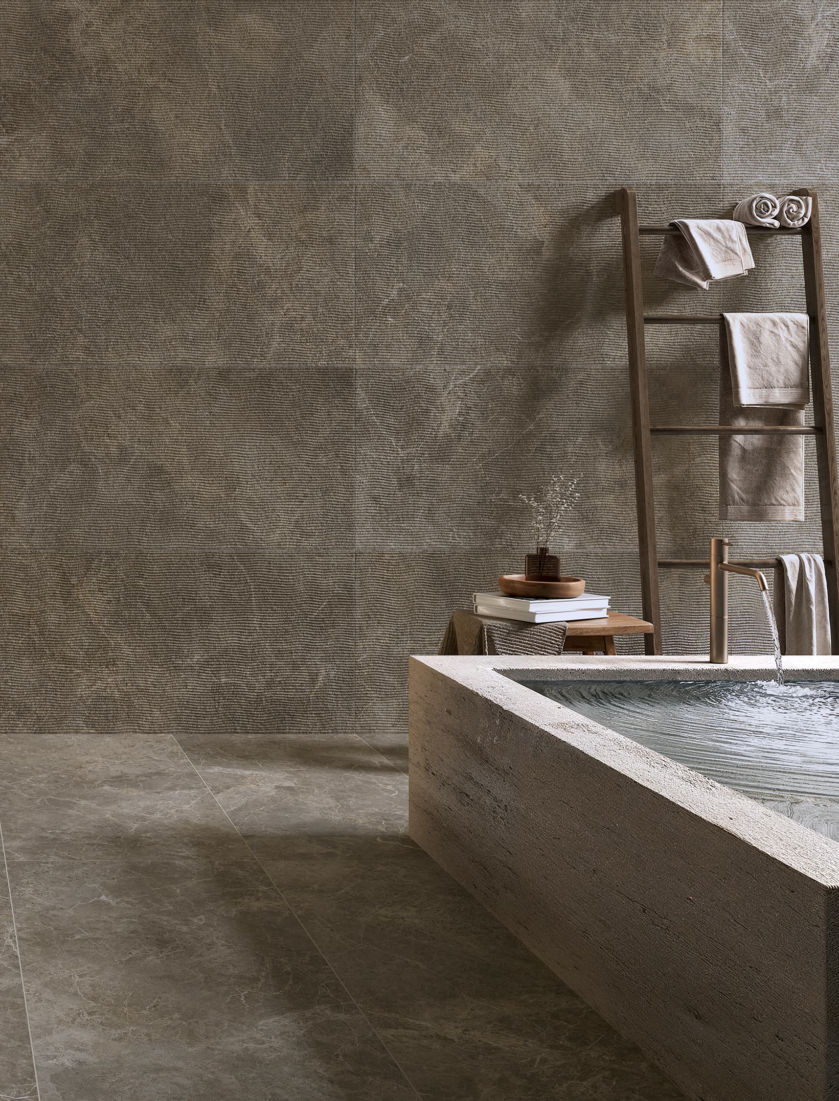 Baño con porcelánico Cavour de Cesantoni