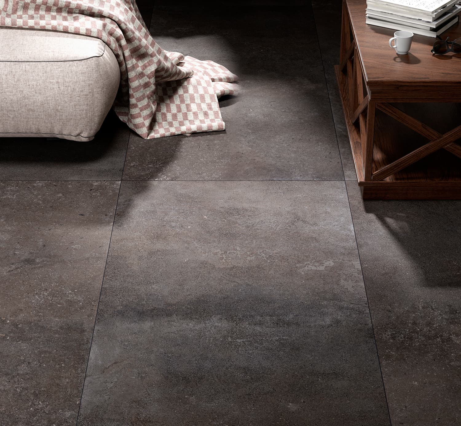 Porcelanatto CCU Mas de Provence Coal efecto piedra