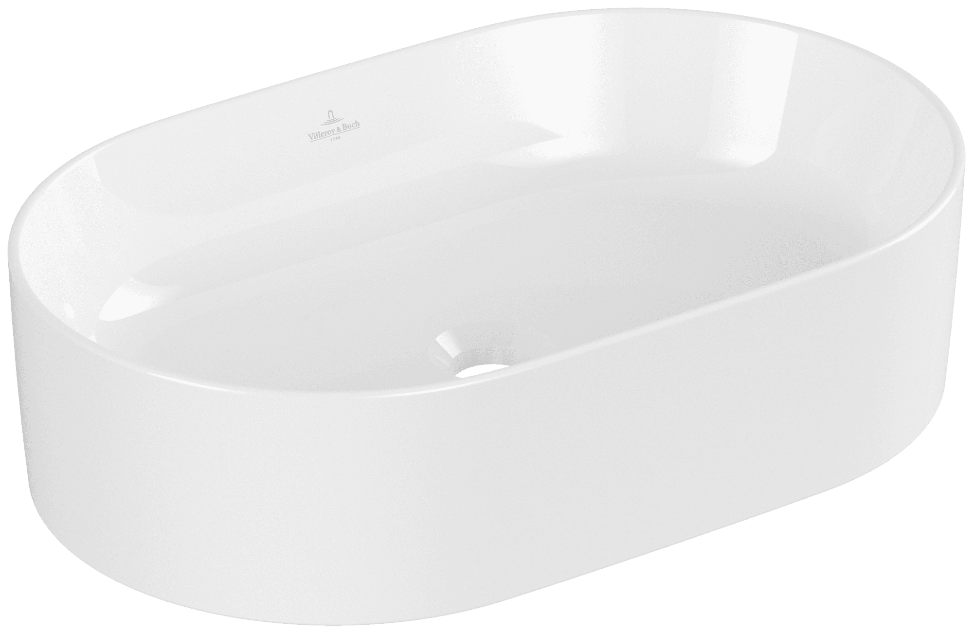 Vista superior del lavabo Villeroy & Boch Collaro