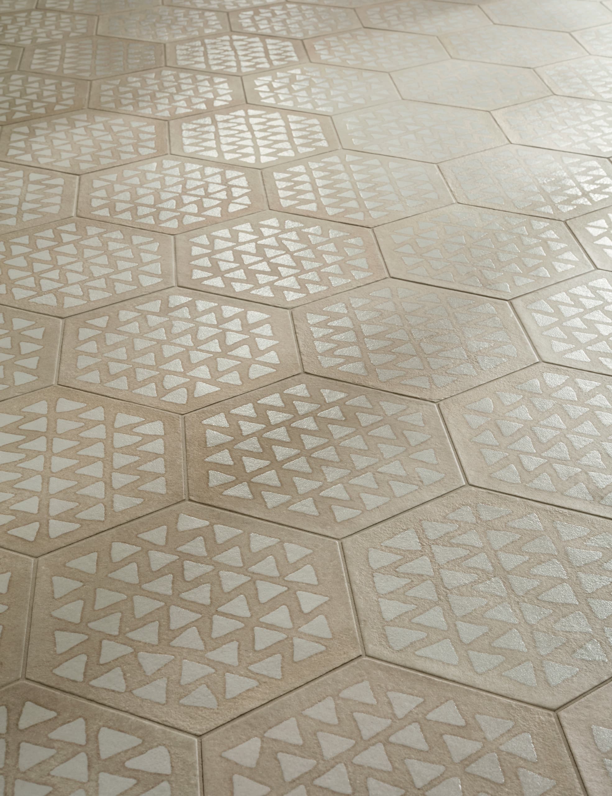 Porcelanatto CCU Terracreta hexágono Intarsio Argilla
