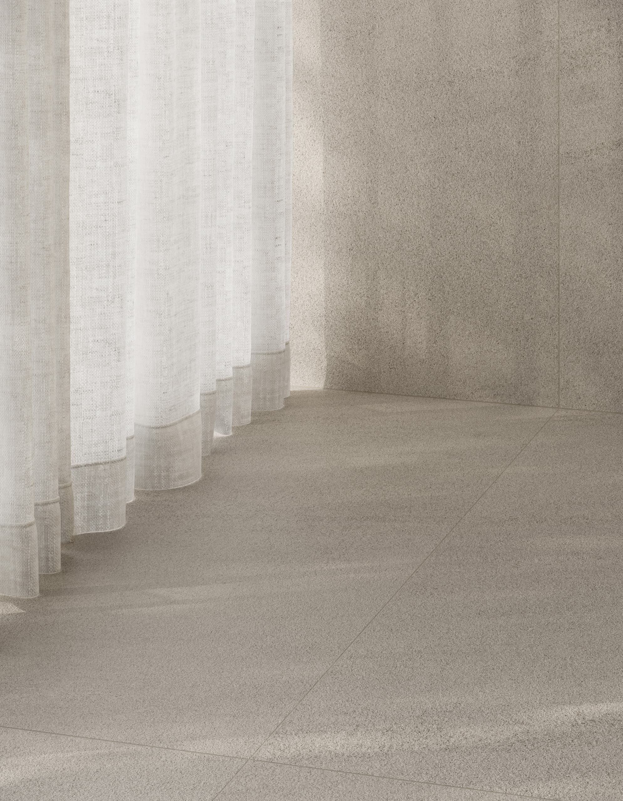 Porcelanatto CCU Windstone Pearl en ambiente interior