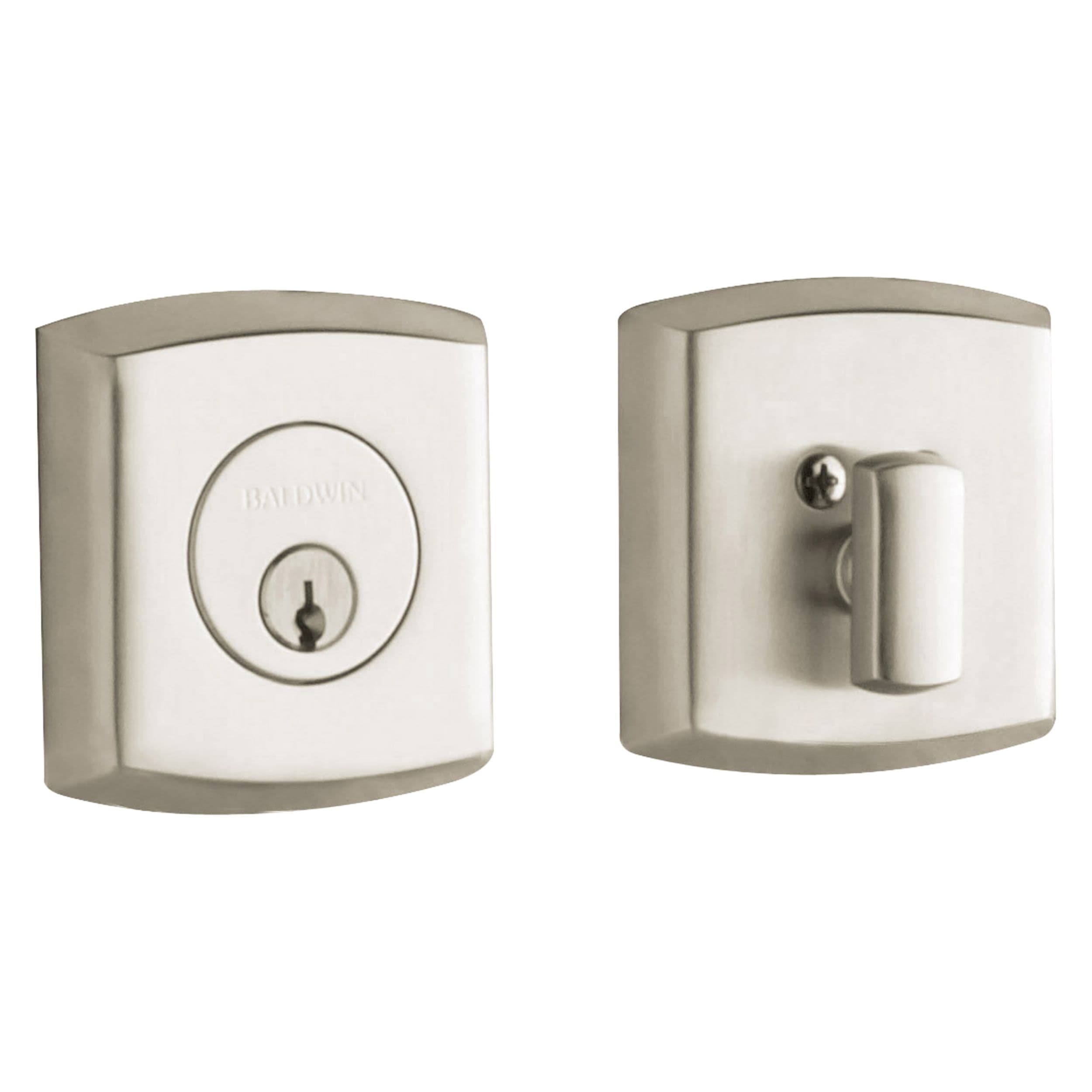 Deadbolt Baldwin 8285 Soho vista de detalle