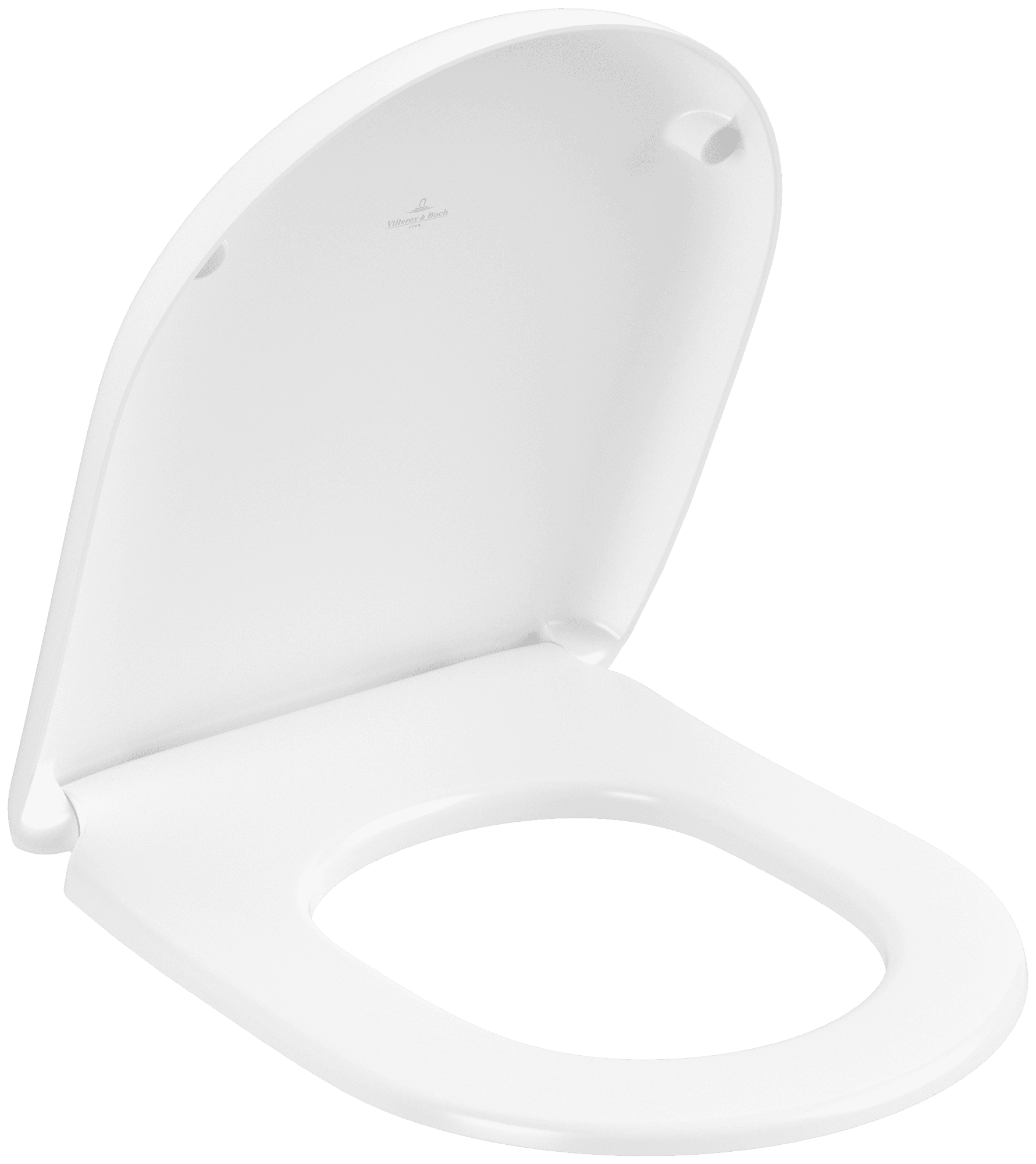 Asiento de inodoro Villeroy & Boch Antao con la tapa abierta
