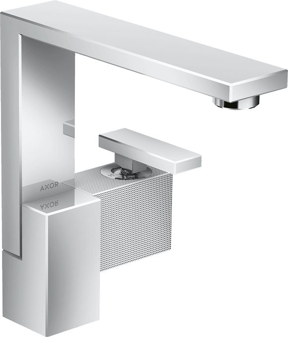 Monomando de lavabo AXOR Edge 190 con acabado Diamond Cut