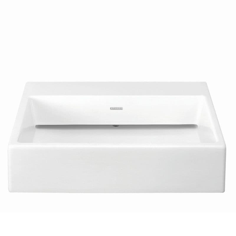 Lavabo rectangular de sobreponer KADER de Stanza en cerámica blanca