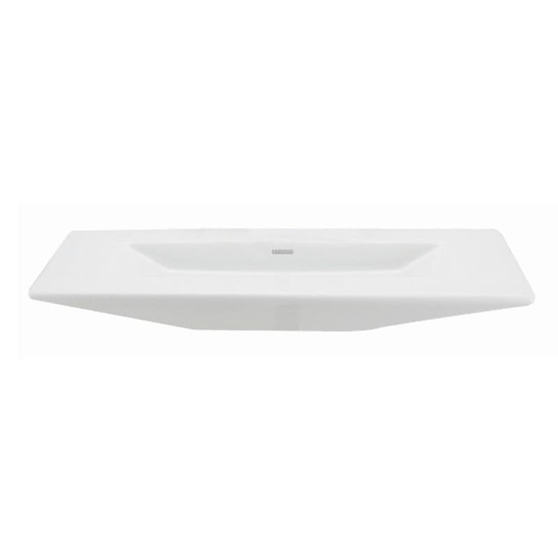 Lavabo de empotrar a pared KADER de Stanza en cerámica blanca