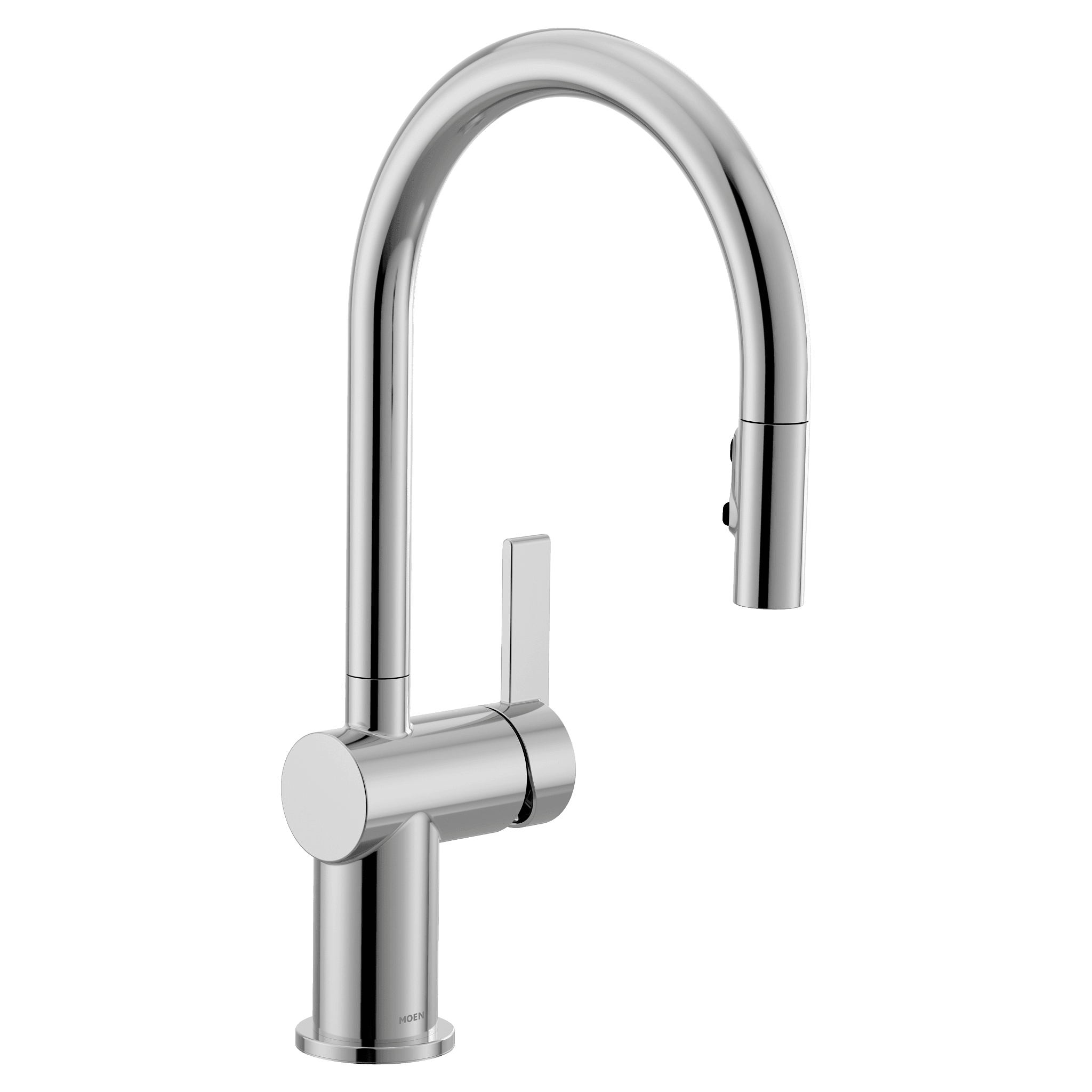 Llave de cocina Moen Cia 7622 con surtidor en C y regadera pulldown