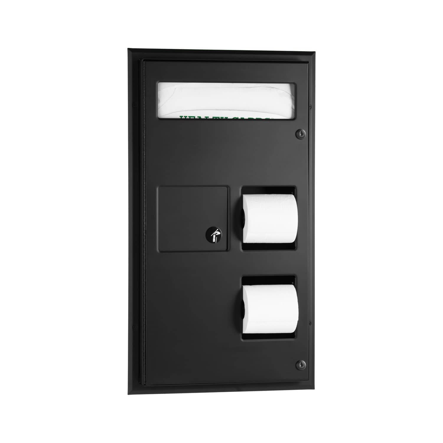 Bobrick B-357.MBLK unidad combinada de bano montada en particion en negro mate