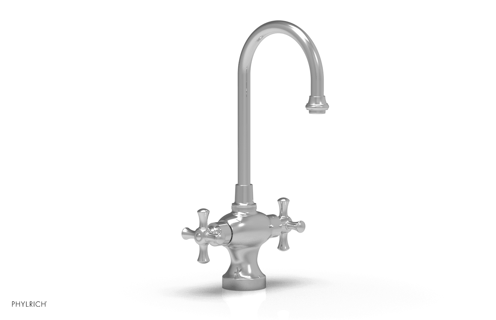 Llave de barra Phylrich Kitchen & Bar K8190 con manijas de cruz