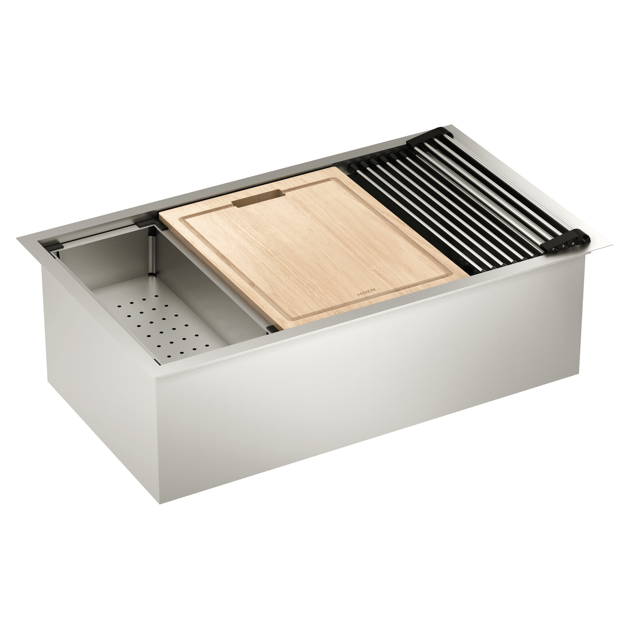 Fregadero workstation Moen Luxe Chef GS181020BUX de acero inoxidable