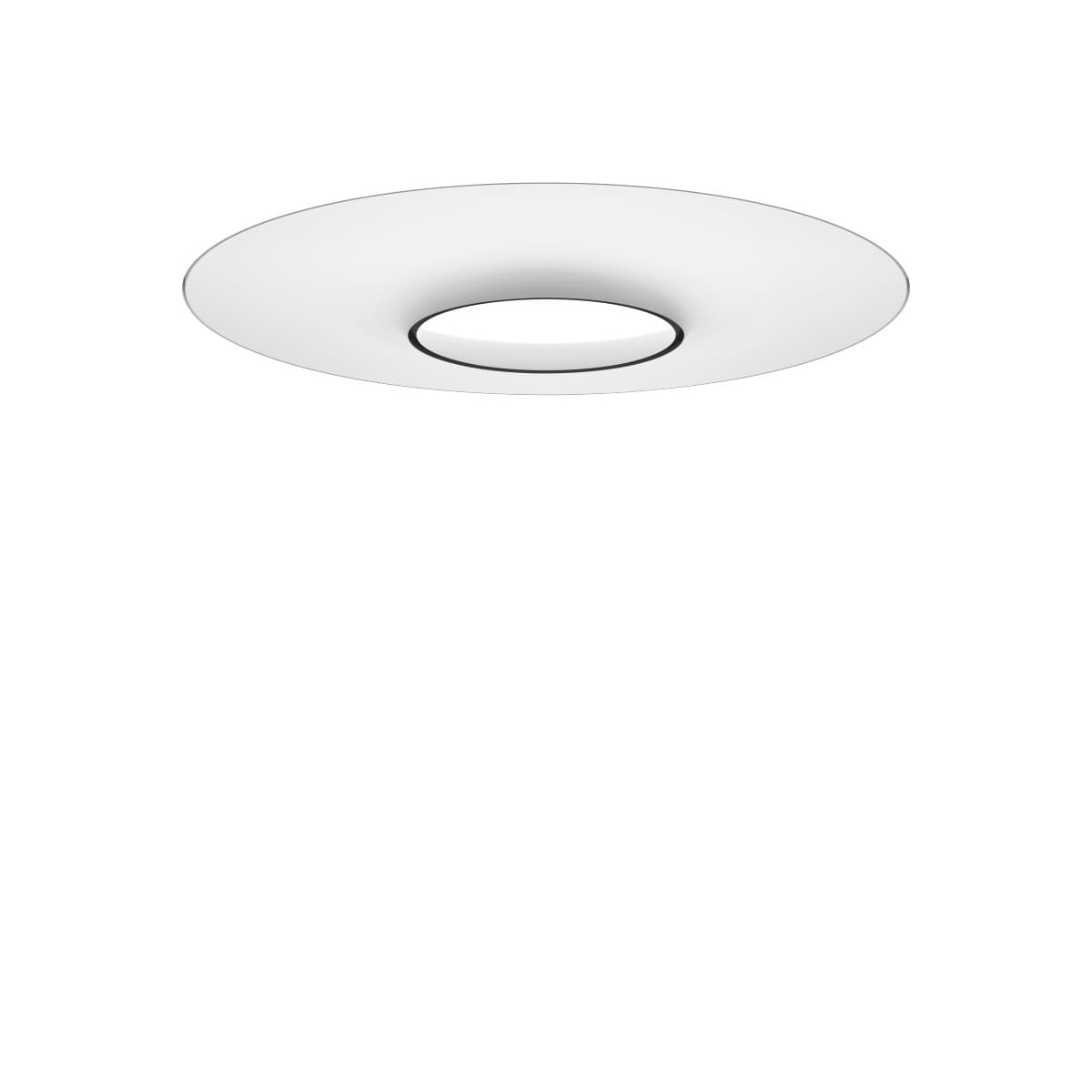 Panel de lluvia Dornbracht AQUAMOON con luz cromática en acabado blanco mate
