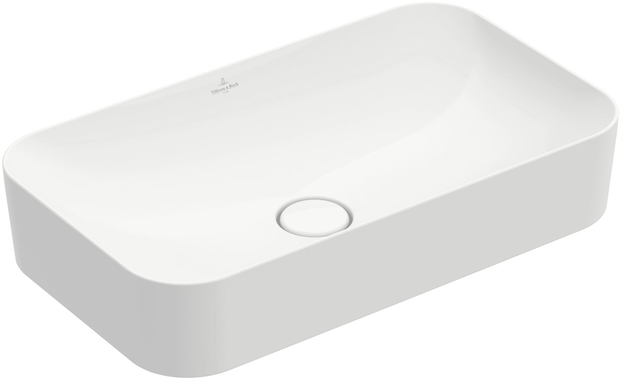 Lavabo de sobreponer Villeroy & Boch Finion de 600 mm en blanco Alpin