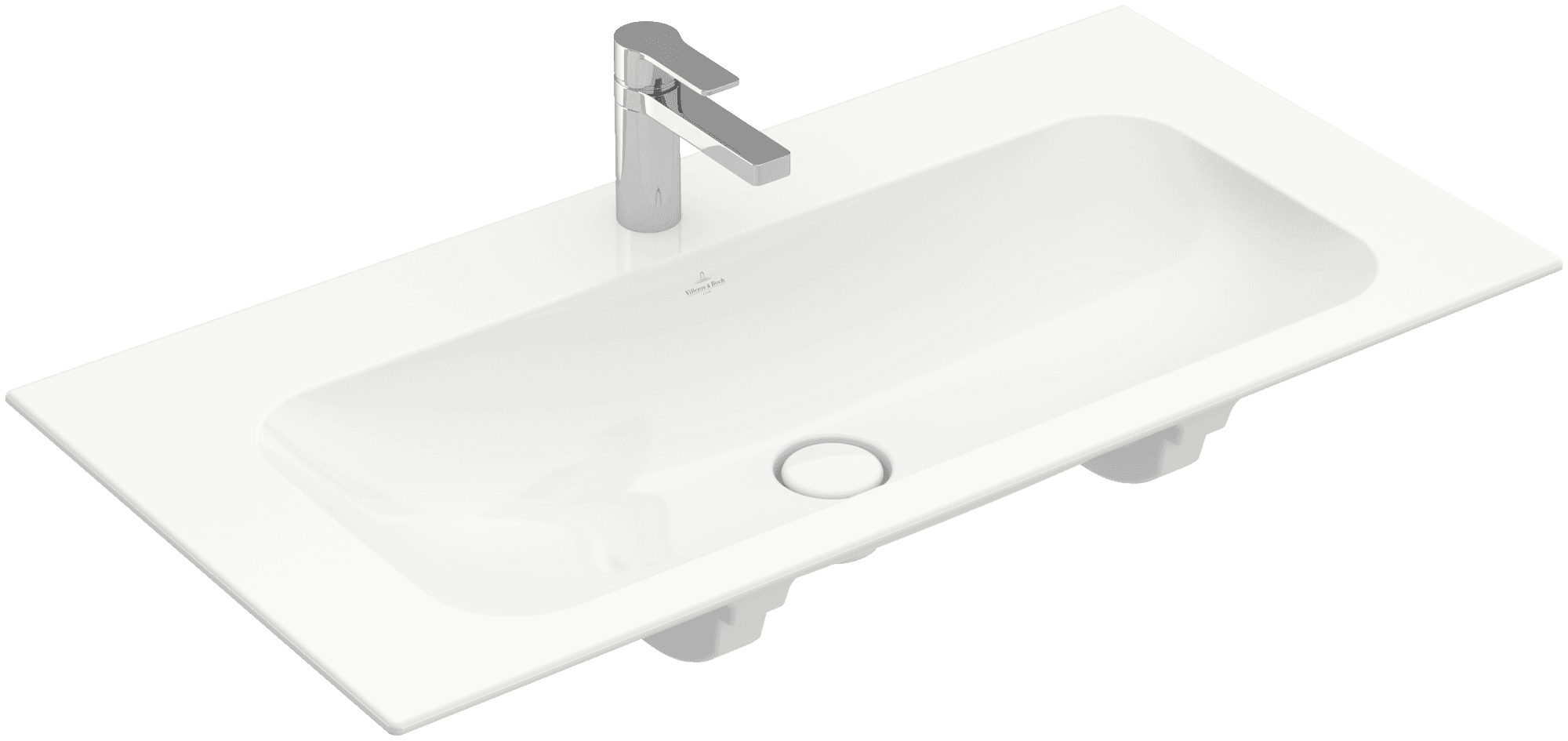 Lavabo sobre mueble Villeroy & Boch Finion de 1000 mm en blanco Alpin