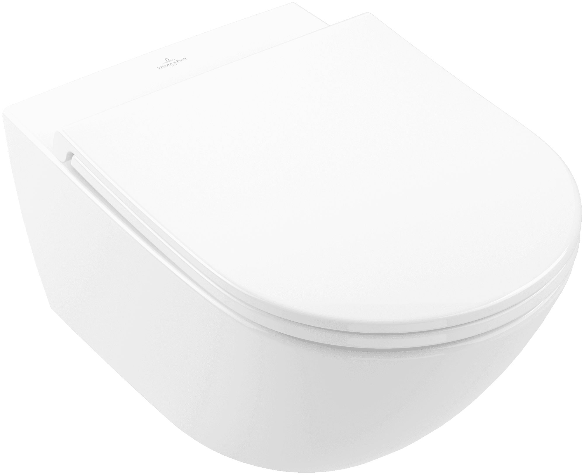 Inodoro suspendido Villeroy & Boch Universo TwistFlush con asiento en blanco Alpin