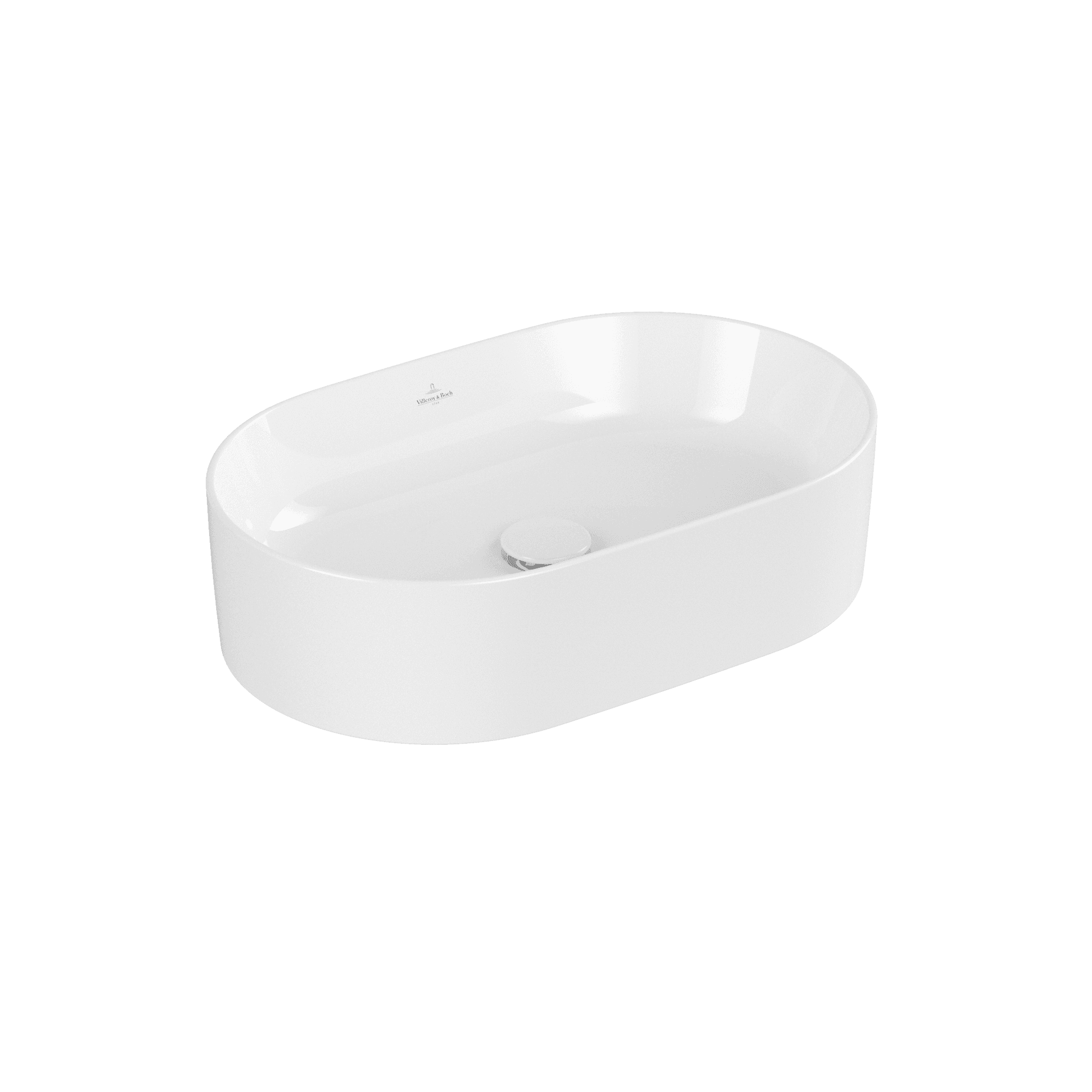 Lavabo de sobreponer Villeroy & Boch Collaro de 560 mm en blanco Alpin
