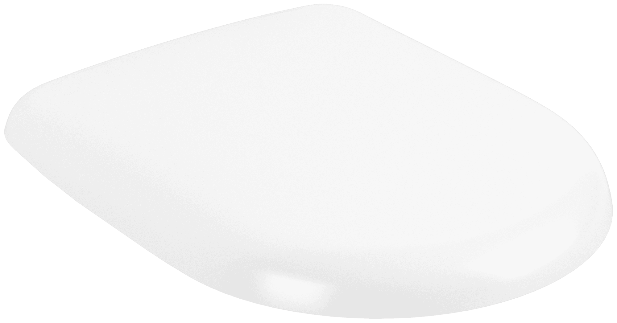 Asiento de inodoro con tapa Villeroy & Boch Antao cerrado en blanco piedra