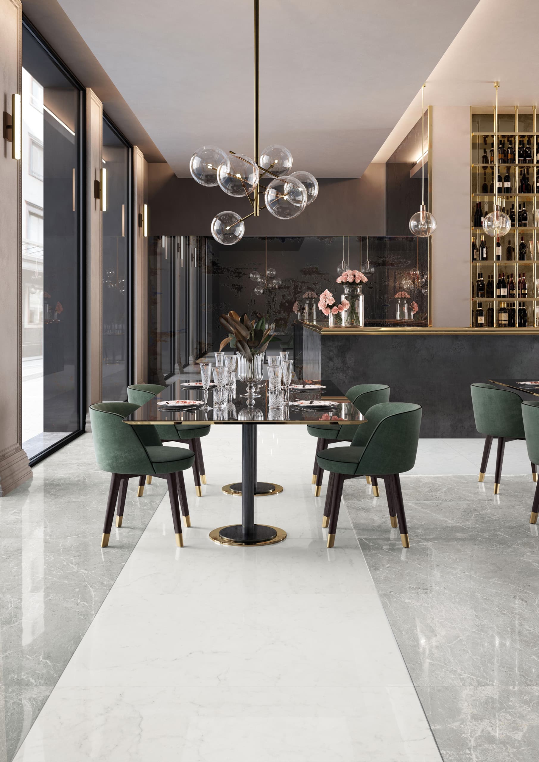 Porcelanatto CCU Pure Supreme Grey en ambiente interior