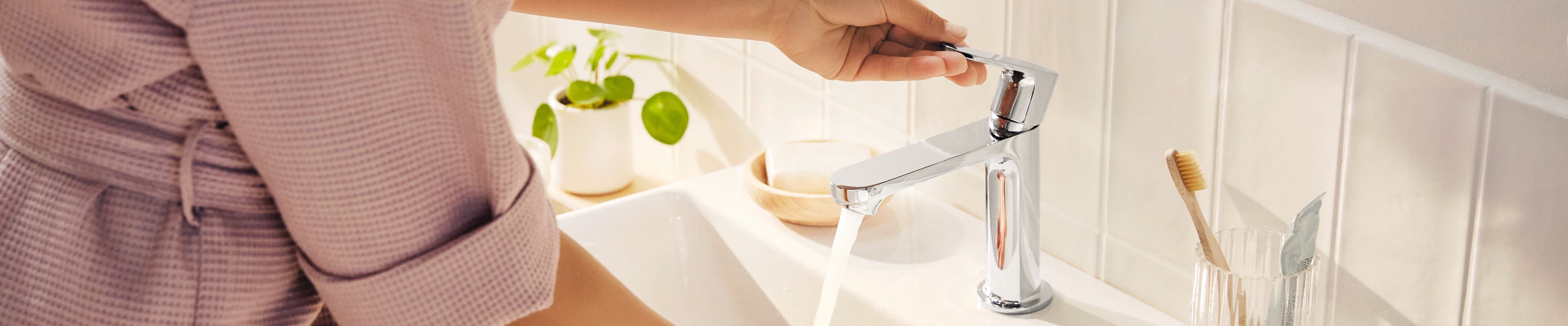 Grifo de lavabo hansgrohe Rebris S en cromo